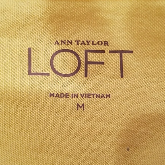 GUC Ann Taylor Yellow T-shirt Size M - Picture 2 of 3